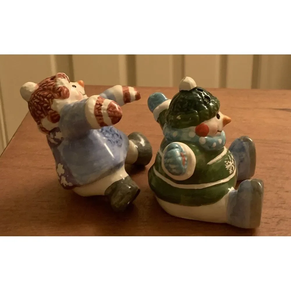 Vintage Winter‎ Snowman Salt & Pepper Shakers